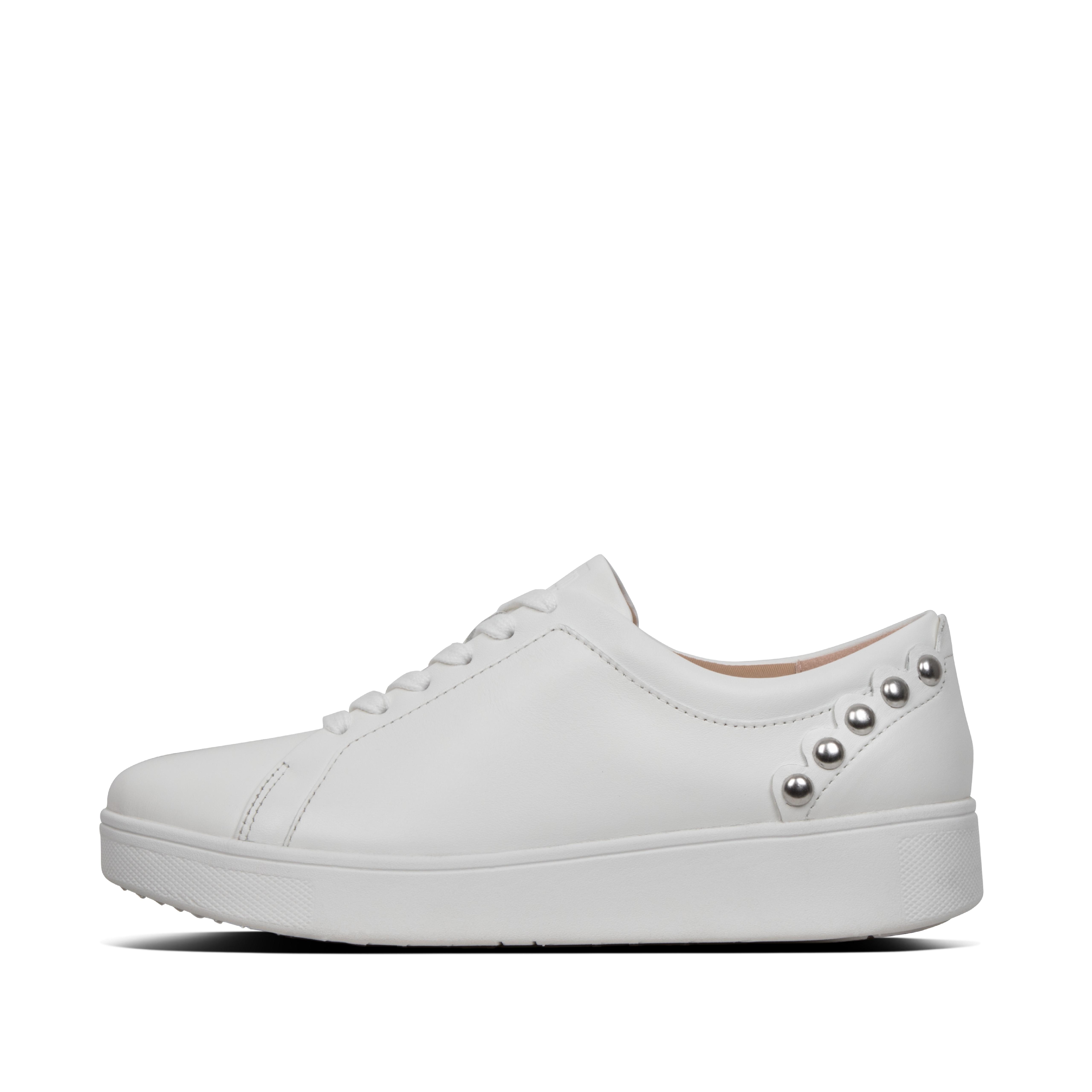 rally scallop leather sneakers