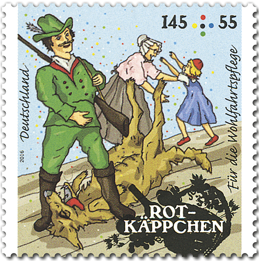 Briefmarke Rotkäppchen Jäger