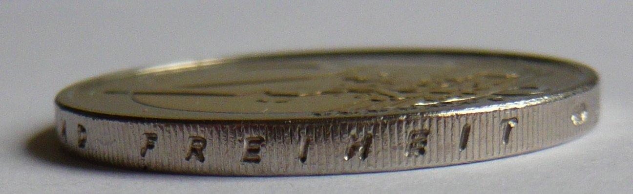 Devise auf deutscher 2 -Euro-Münze