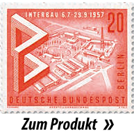 Briefmarke mit Sicht auf das Messegelände