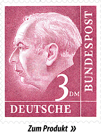 Briefmarke mit Theodor Heuss