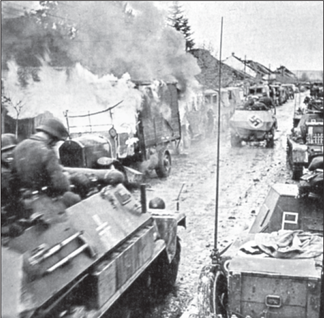 Einmarsch deutscher Truppen in die jugoslawische Stadt Nis.
