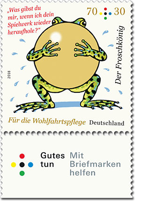 Briefmarkenserie "Tierkinder" RehkitzBriefmarkenserie "Für die Wohlfahrtspflege" Froschkönig