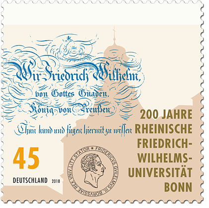 Briefmarke 200 Jahre Universität Bonn