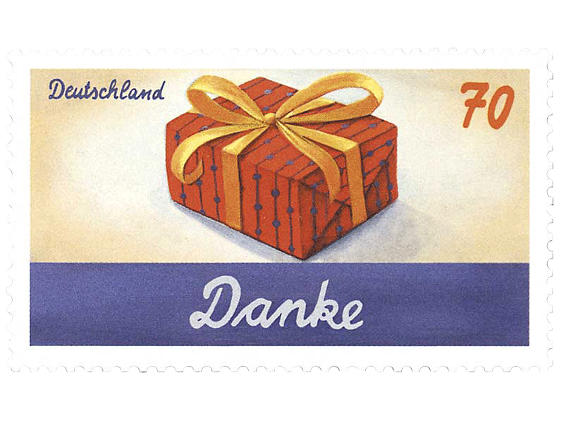 Briefmarkenserie Schreibanlässe: Danksagung