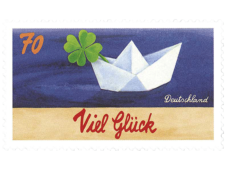 Briefmarkenserie Schreibanlässe: Viel Glück