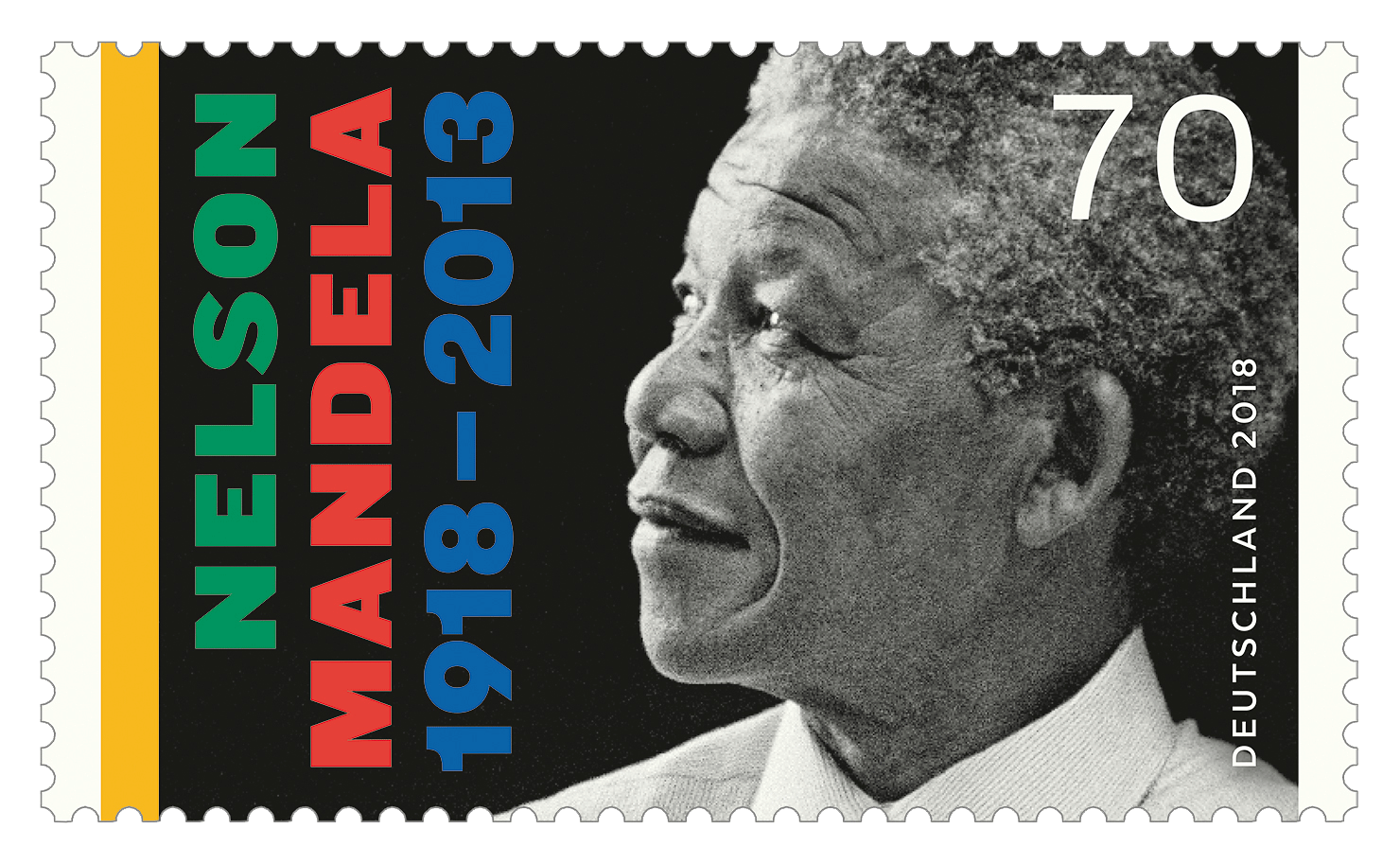 Briefmarke 100. Geburtstag Nelson Mandela