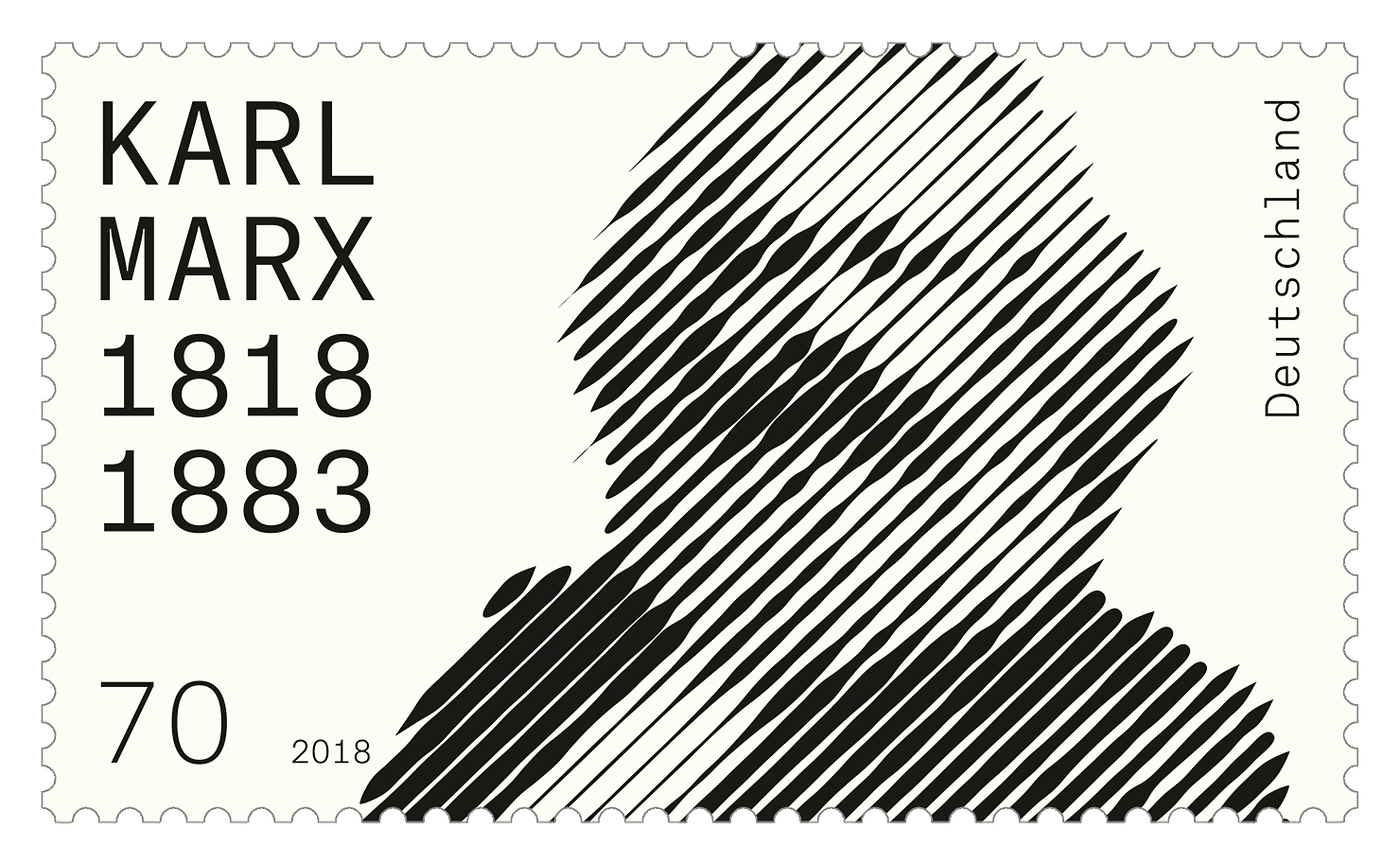 Briefmarke 200. Geburtstag Karl Marx