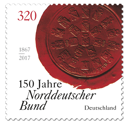 Briefmarke 150 Jahre Norddeutscher Bund