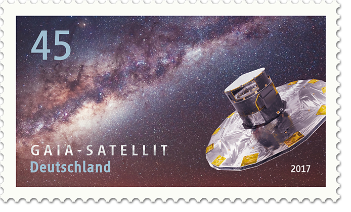 Briefmarkenserie "Astrophysik" Gaia-Satellit