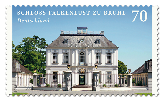 Briefmarkenserie Bugen und Schlösser" Falkenlust zu Brühl