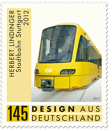 Briefmarkenserie "Design aus Deutschland" Herbert Lindinger: Stadtbahn Stuttgart 