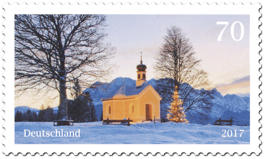 Briefmarke Weihnachtliche Kapelle