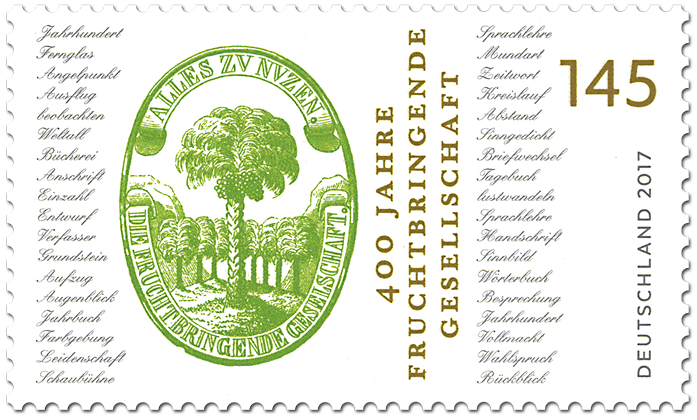 Briefmarke 400 Jahre Fruchtbringende Gesellschaft