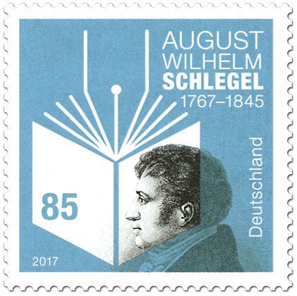 Briefmarke 250. Geburtstag August Wilhelm Schlegel