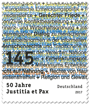 Briefmarke 50 Jahre Justitia et Pax