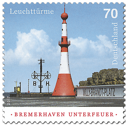 Briefmarkenserie "Leuchttürme": Bremerhaven Unterfeuer