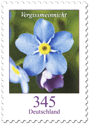 Briefmarken-Serie "Blumen" Vergissmeinnicht