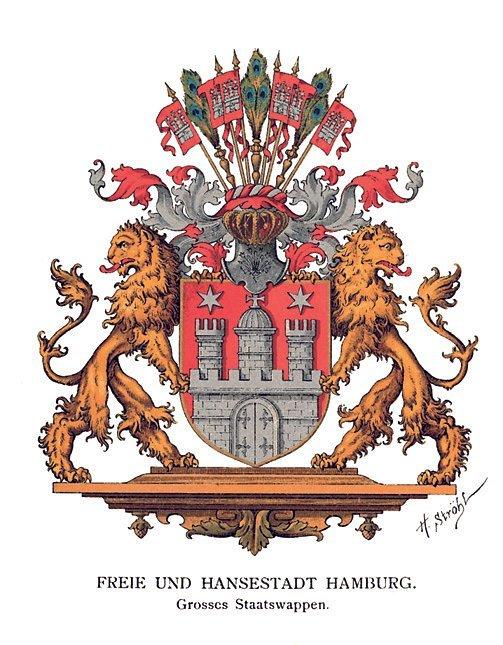 Das Wappen von Hamburg im Deutschen Reich