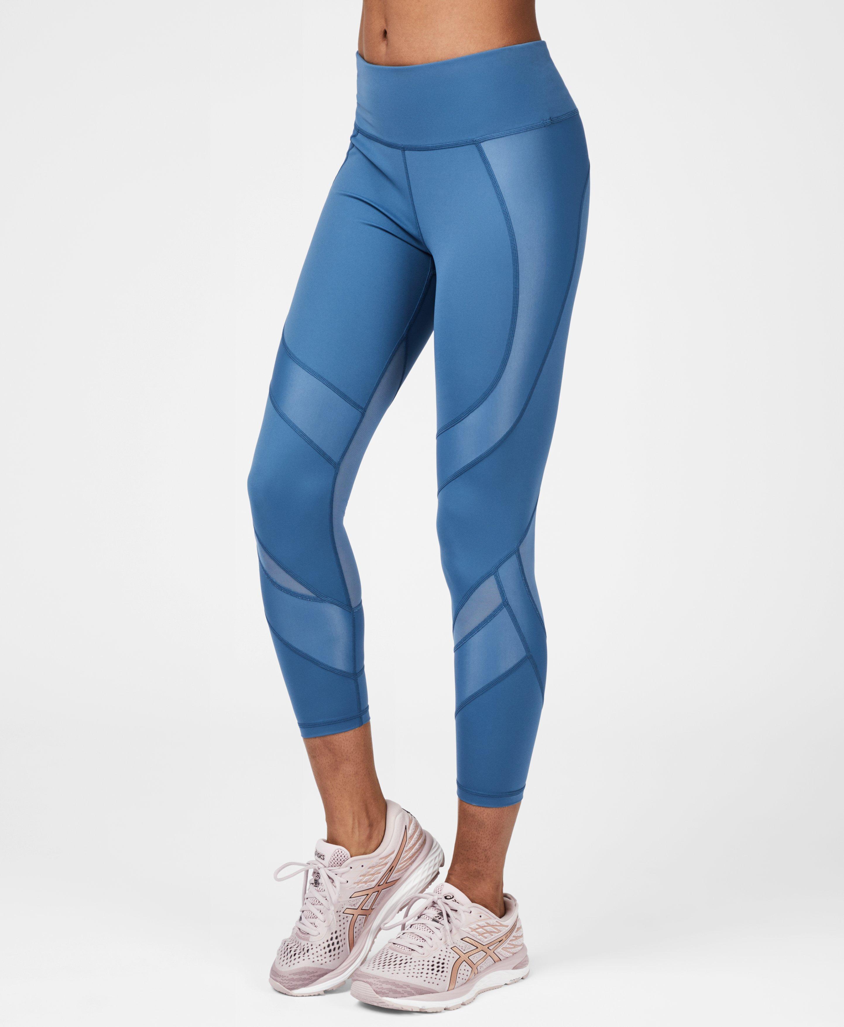 electric blue workout leggings