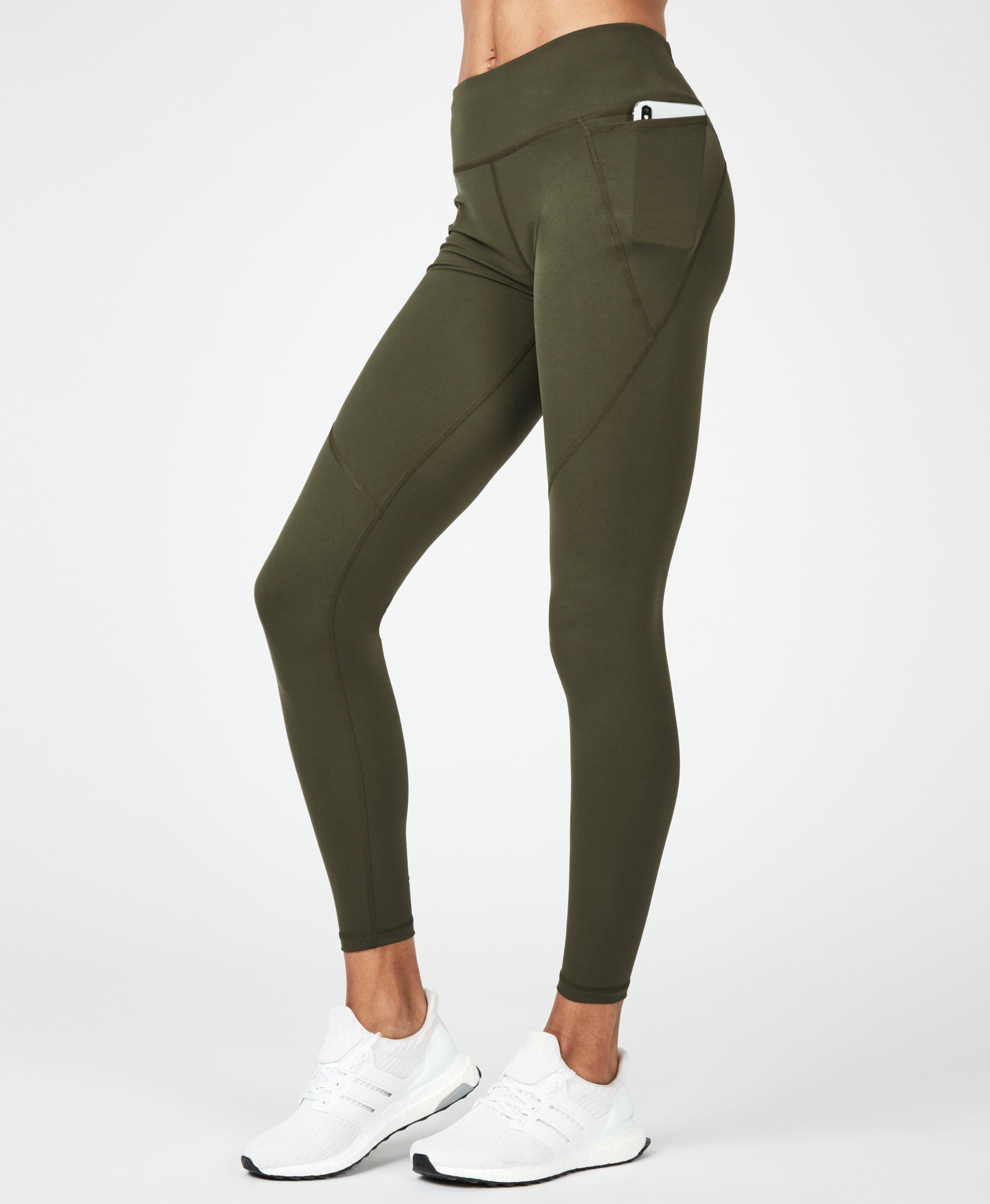 khaki gym leggings