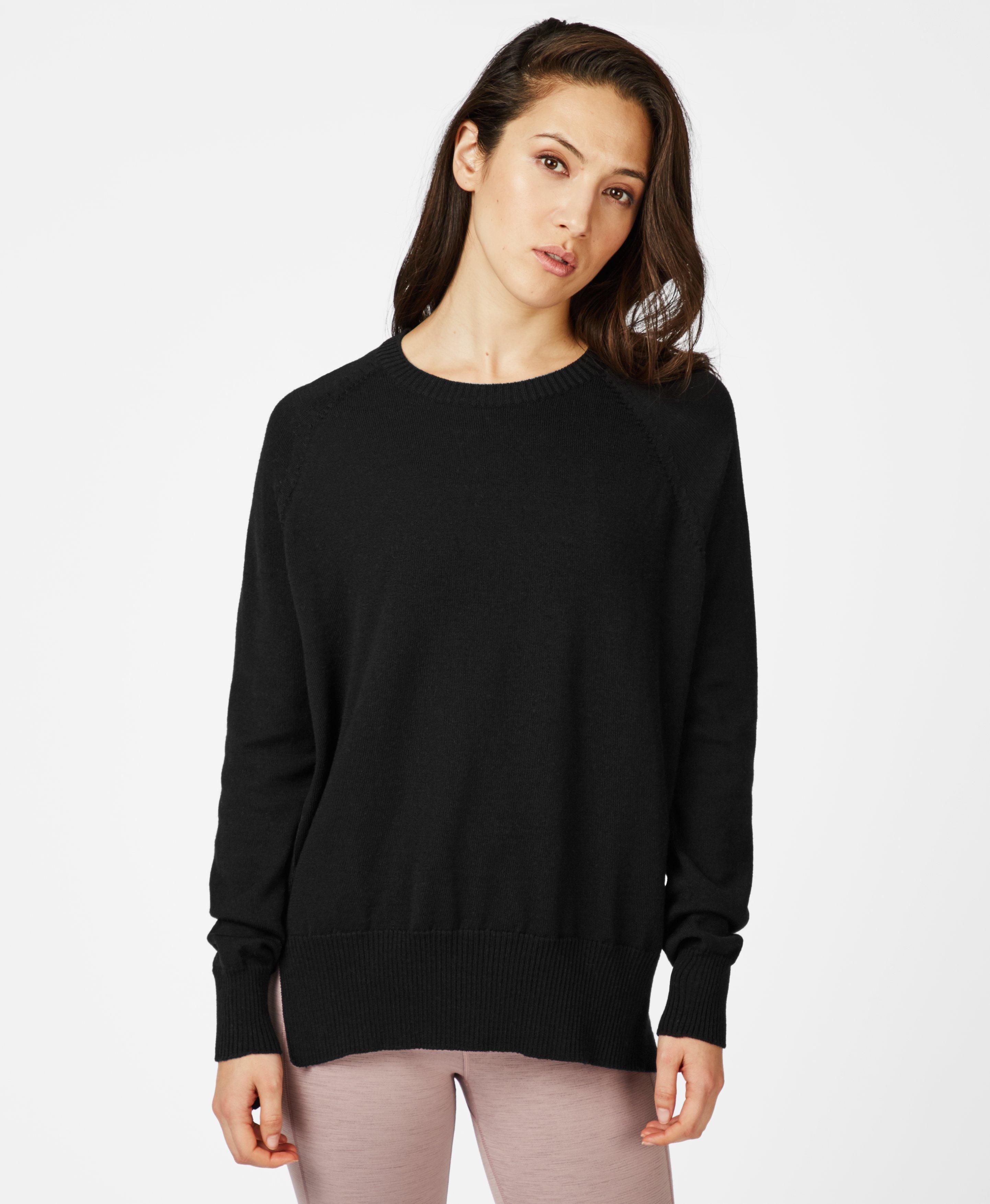 crew neck black sweater