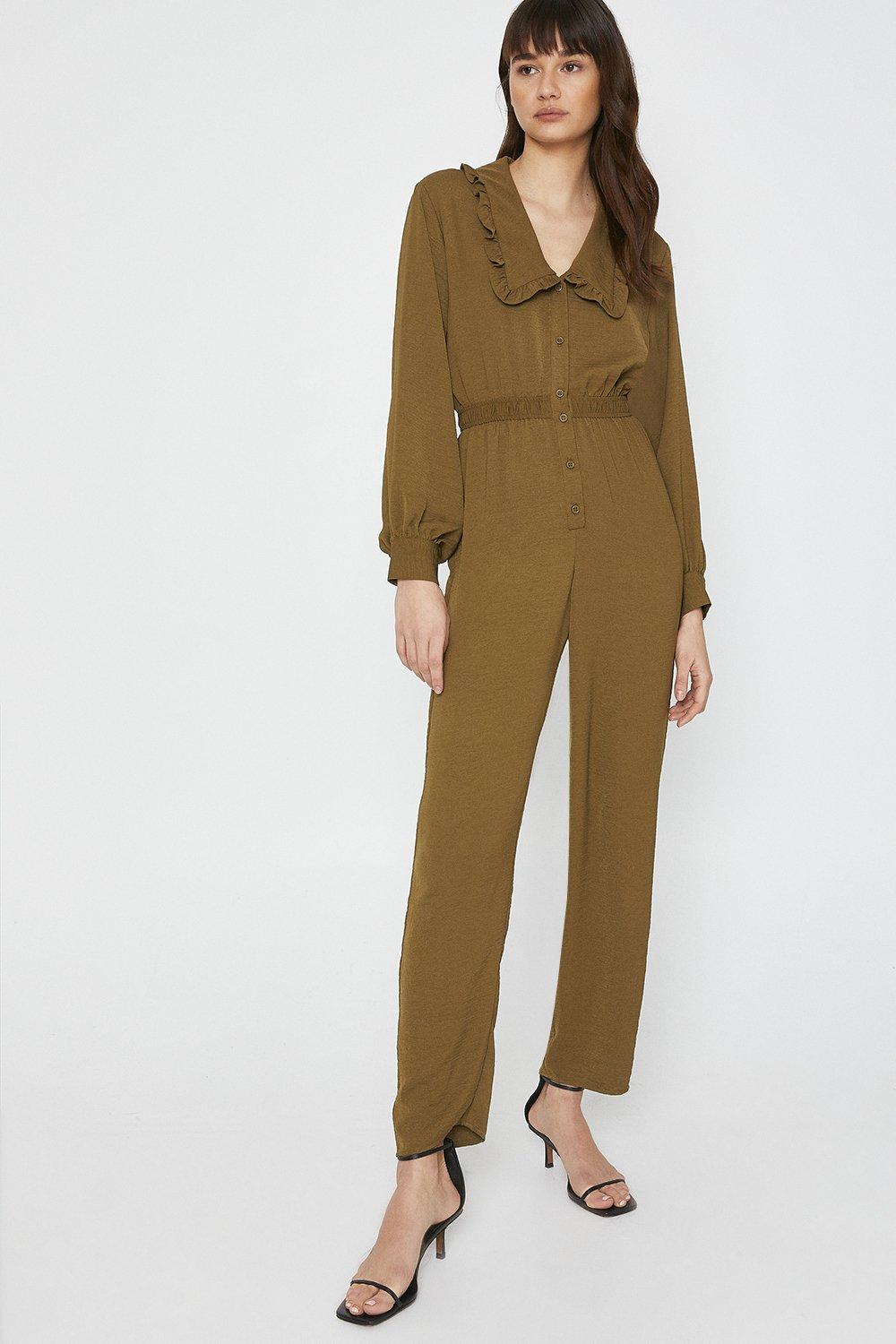 Jumpsuit With Frill Collar