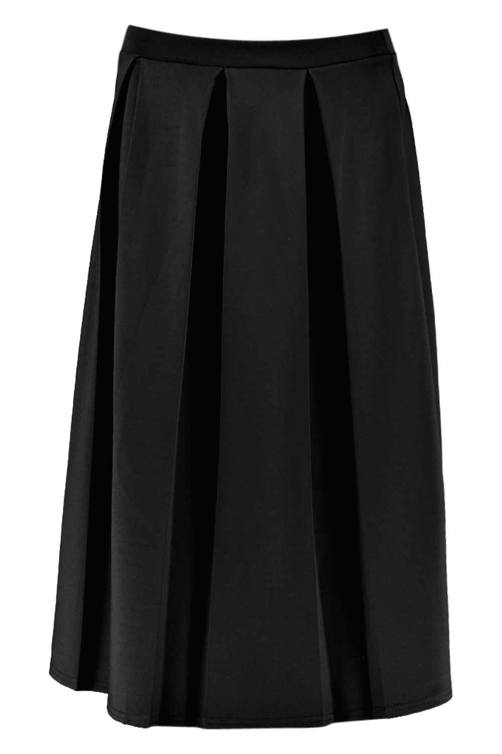 Beau Jupe Midi À Plis Plats