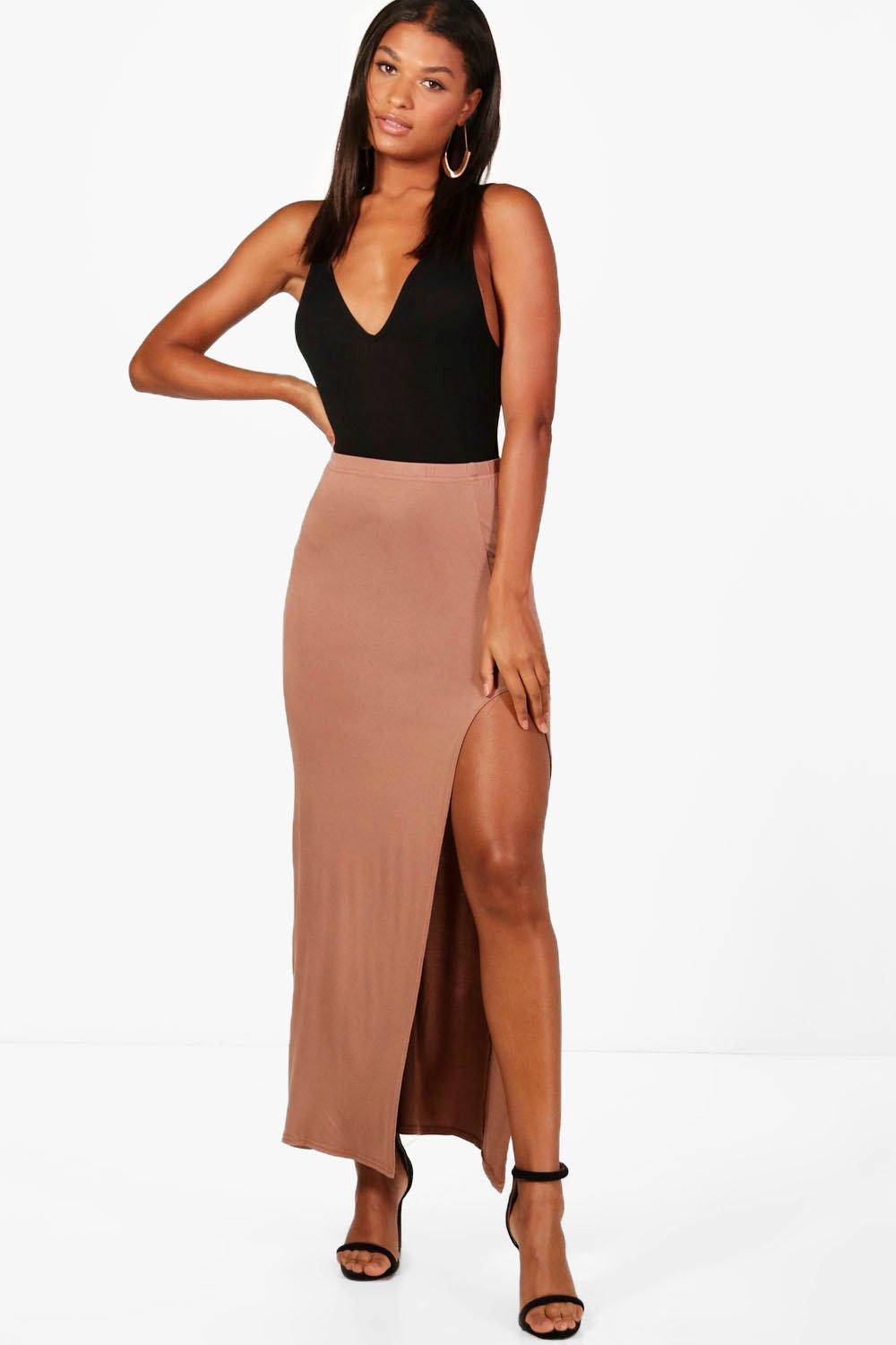 Boohoo Womens Soraya Thigh Split Maxi Skirt 