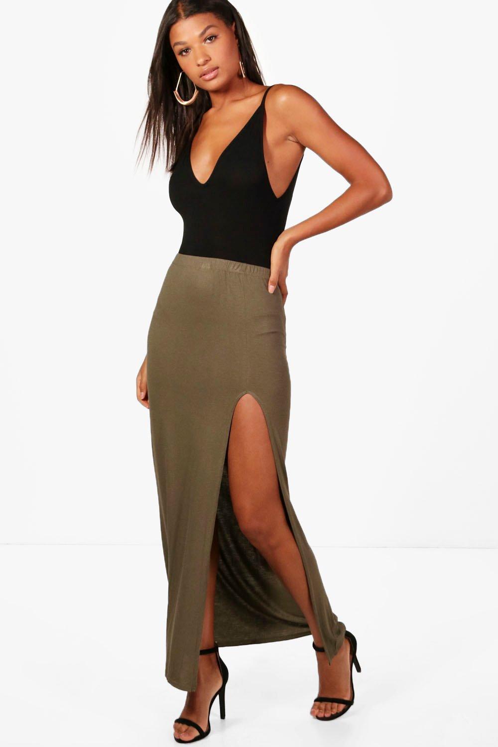 Boohoo Womens Soraya Thigh Split Maxi Skirt