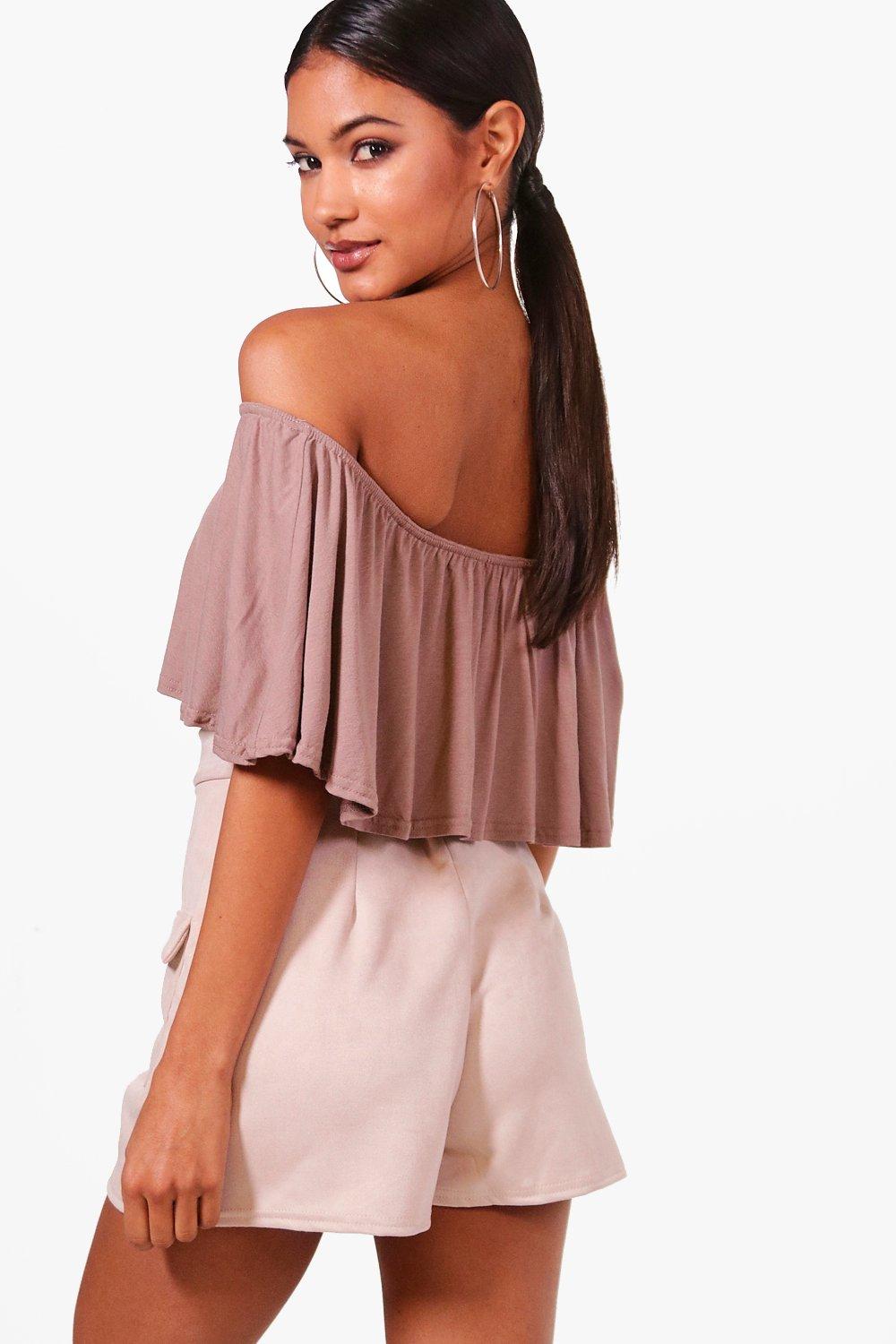 boohoo off the shoulder tops