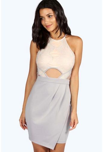 Kaia Boutique Eyelash Lace Bodycon Dress