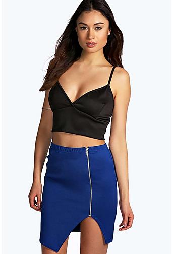Hetty Asymmetric Zip Side Skirt