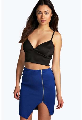 Hetty Asymmetric Zip Side Skirt