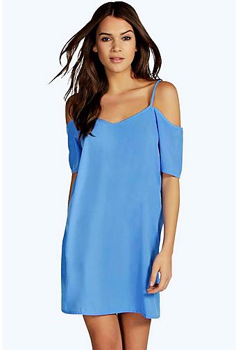 Mandy Strappy Woven Cold Shoulder Dress