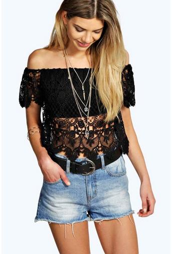 Felicity Crochet Off The Shoulder Top!