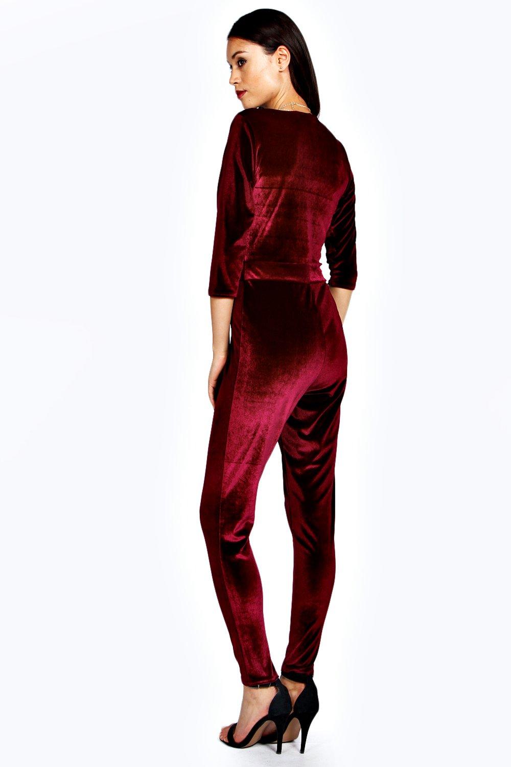 velour jumpsuit womens