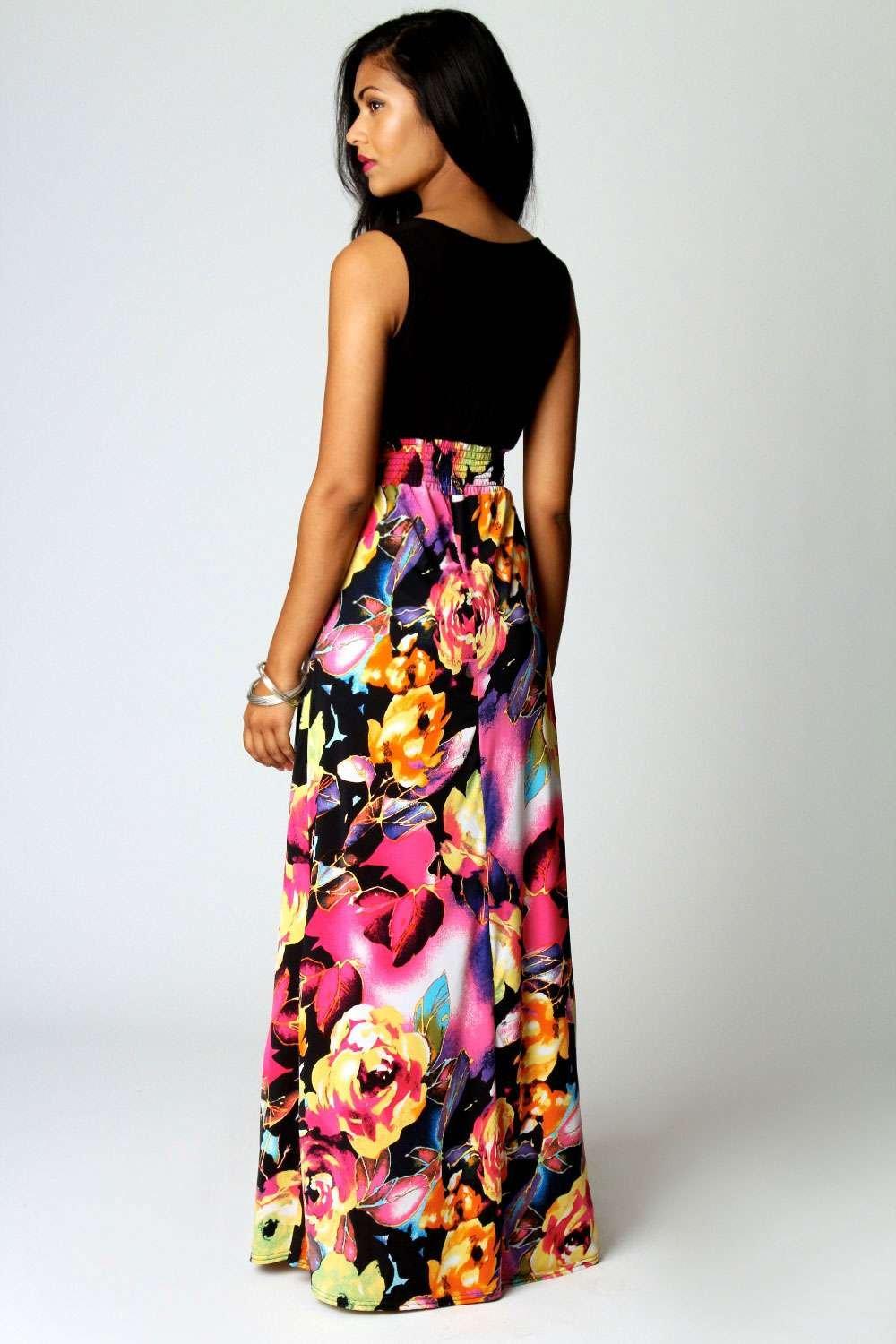 Petite Kiera Rose Print Maxi Dress
