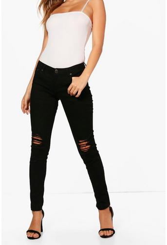 high waisted black ripped jeans womens