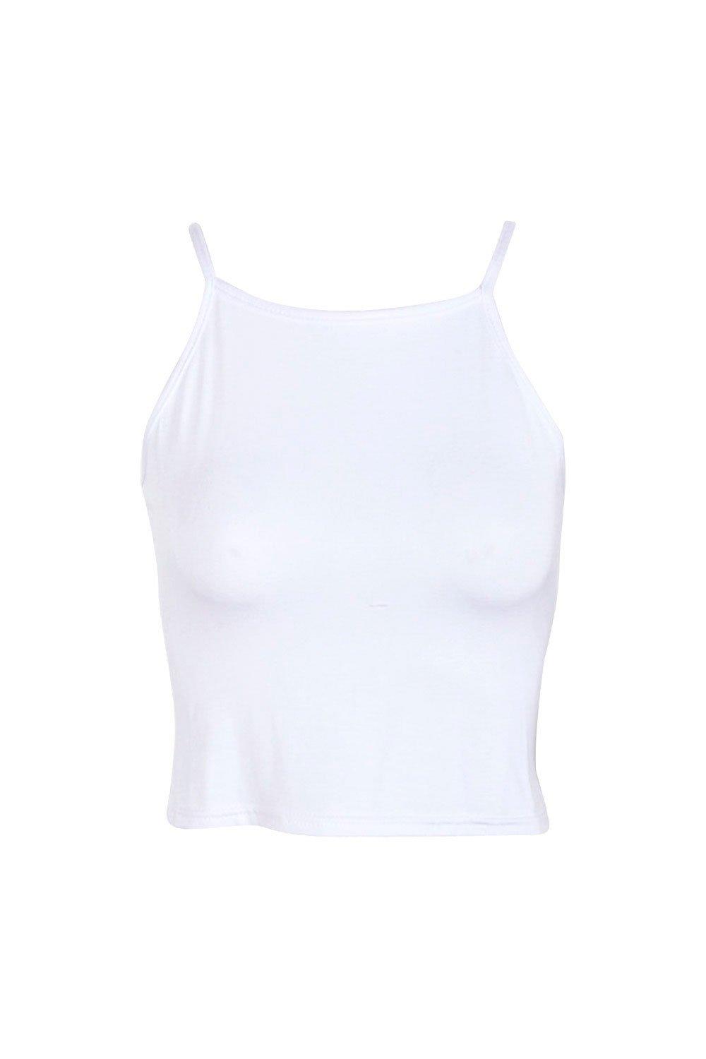 Boohoo Womens Charlotte Spaghetti Strap Crop Top Ebay 8934