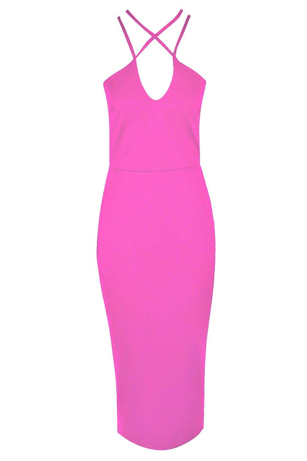 Clara Strappy Detail Bodycon Midi Dress 6816