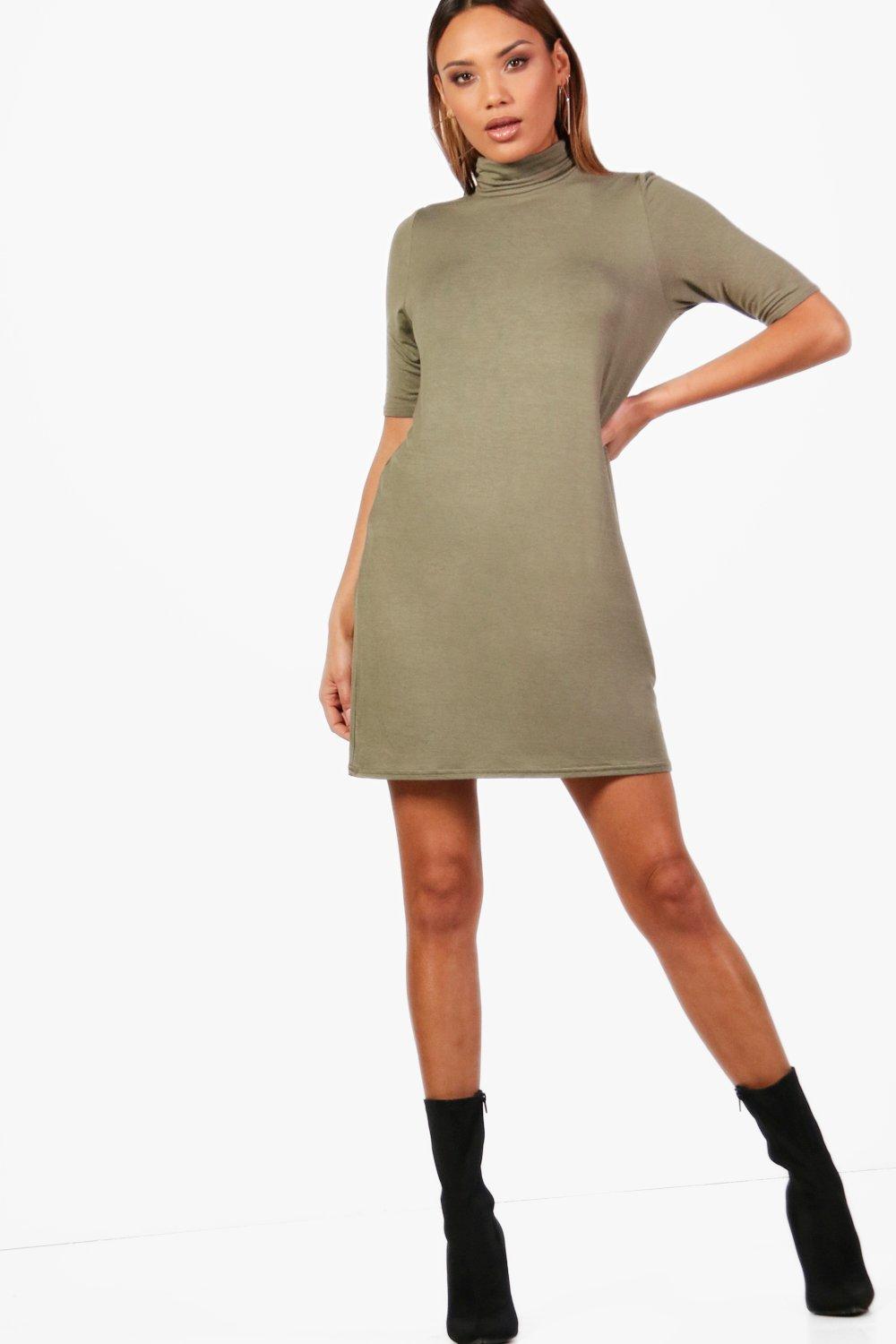 turtle neck shirt dress