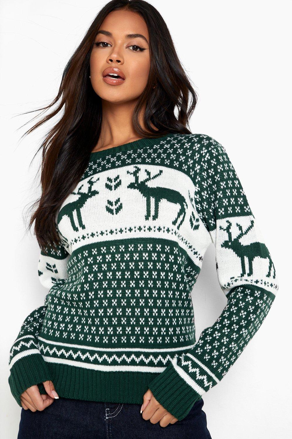 Boohoo Womens Christmas Jumper Sweater Xmas Gift In Multi Colours