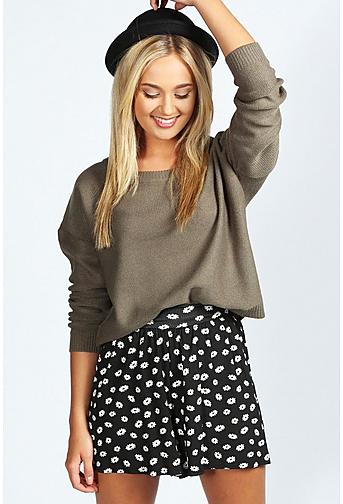 Anabelle Daisy Print Jersey Culottes