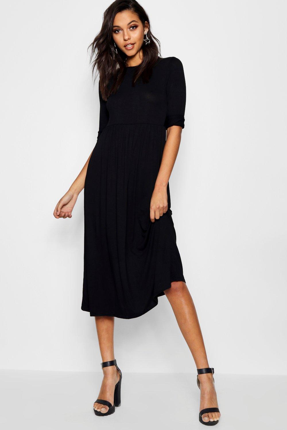 Boohoo Womens Mia Long Sleeve Midi Dress