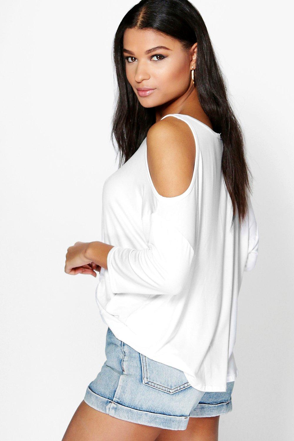 girls shoulder cut top