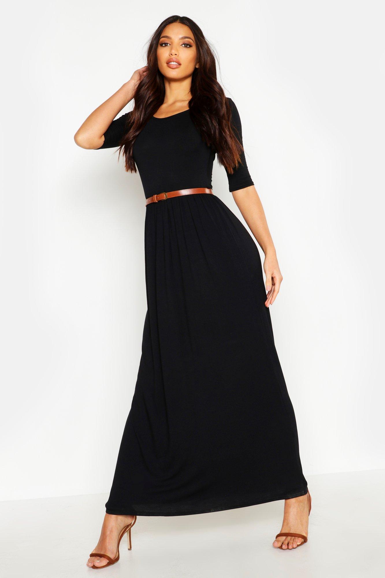 Sophia Scoop Neck Elasticated Waist Maxi Dress at
