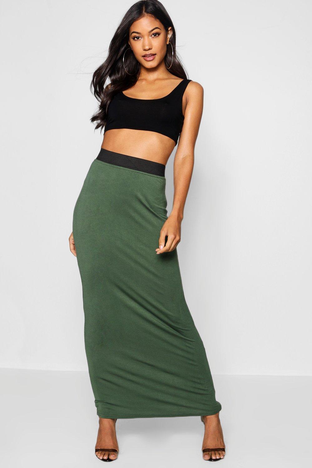 basic jersey maxi skirt