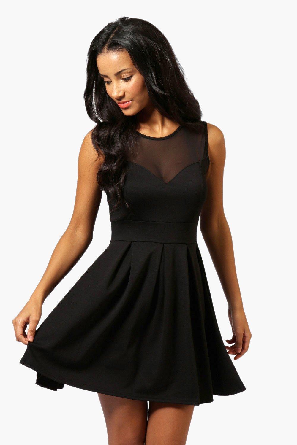 черное маленькое платье на грудь фото 2