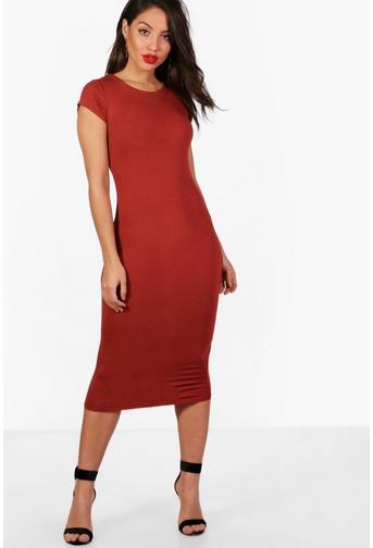Cara Cap Sleeve Jersey Bodycon Midi Dress
